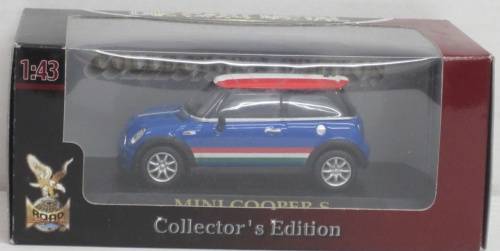 Mini Cooper S 2018 blue+IT-roof 1/43 Road Signature NEW+boxed  #5334 instant wheels