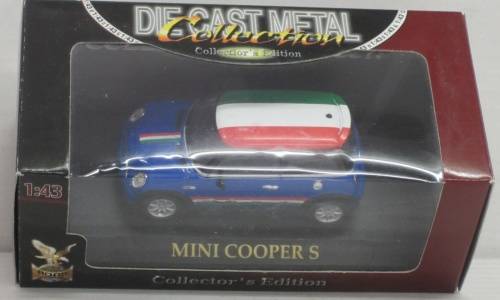 Mini Cooper S 2018 blue+IT-roof 1/43 Road Signature NEW+boxed  #5334 instant wheels