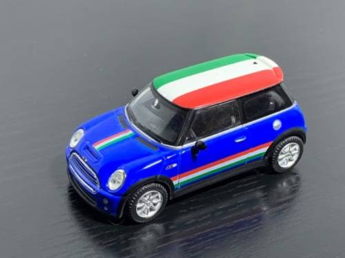 Mini Cooper S 2018 blue+IT-roof 1/43 Road Signature NEW+boxed  #5334 instant wheels