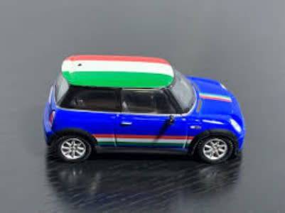 Mini Cooper S 2018 blue+IT-roof 1/43 Road Signature NEW+boxed  #5334 instant wheels