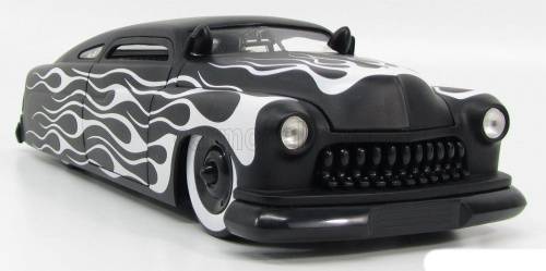 Ford Mercury 1951 matte-black/white flames 1:18 Jada NEW+boxed  #8001 instant wheels