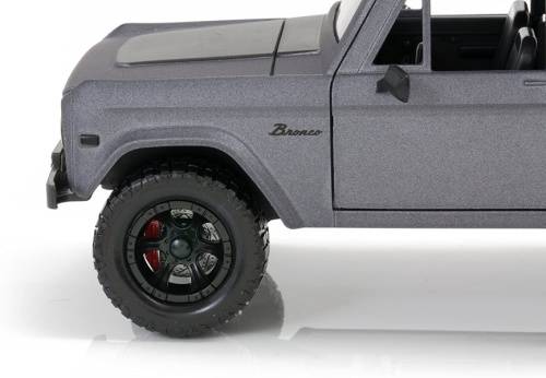 Ford Bronco 1973 matte grey+black 1/24 Jada NEW+boxed  #2276 instant wheels