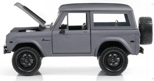 Ford Bronco 1973 matte grey+black 1/24 Jada NEW+boxed  #2276 instant wheels