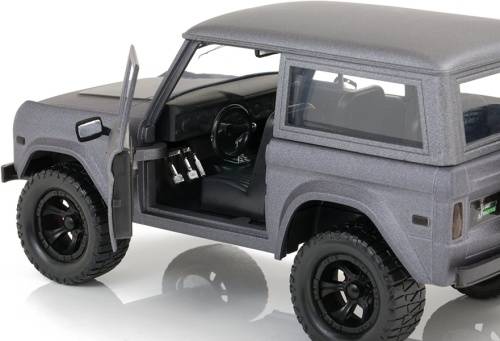 Ford Bronco 1973 matte grey+black 1/24 Jada NEW+boxed  #2276 instant wheels