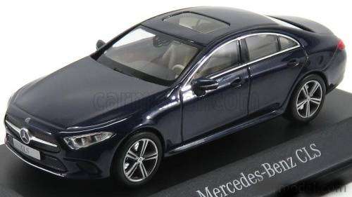 Mercedes-Benz CLS (C257) 2018 blue-metallic 1:43 Norev NEW+boxed *5955 instant wheels