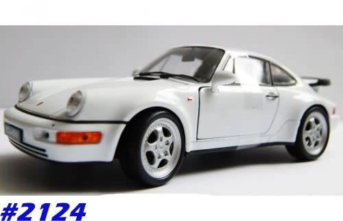 Porsche 911 (964) Turbo 1990 white 1/24 Welly NEW+boxed  #2124 instant wheels