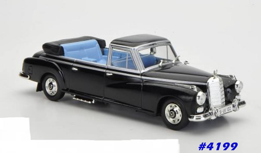 Mercedes-Benz 300d Landaulet (W189) 1963 black 1/43 Norev NEW+boxed  #4199 instant wheels