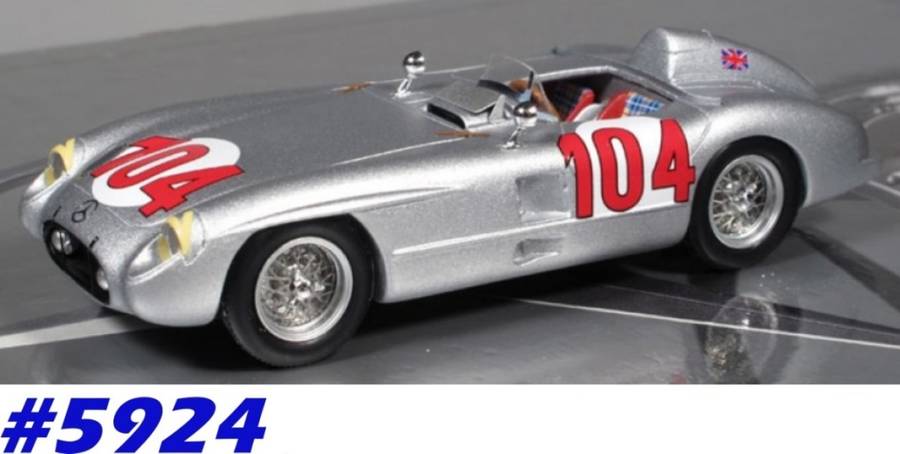 Mercedes-Benz 300SLR 1955 #104 Targa Florio Stirling Moss 1:43 Brumm NEW+boxed #5924 instant wheels
