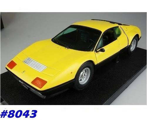Ferrari 512 BB 1976 yellow 1/18 Chrono NEW+boxed  #8043 instant wheels