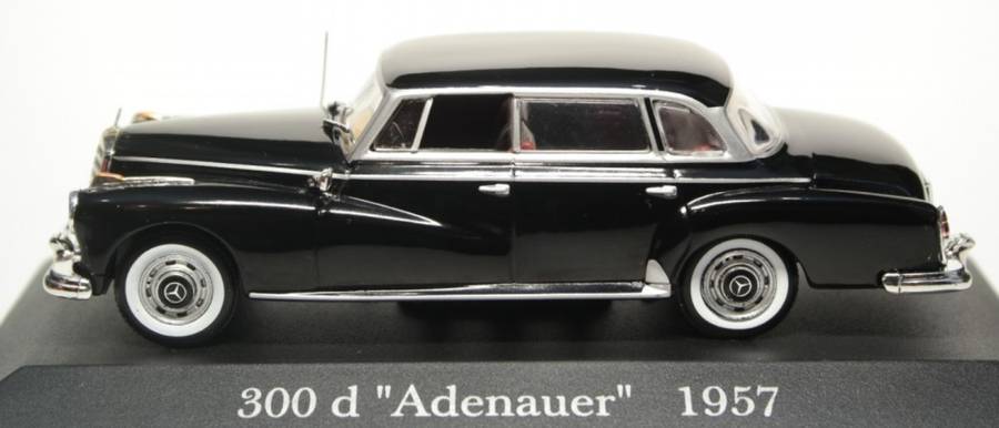 Mercedes-Benz 300d `Adenauer` W189 1957 black 1/43 IXO NEW+boxed #6054 instant wheels