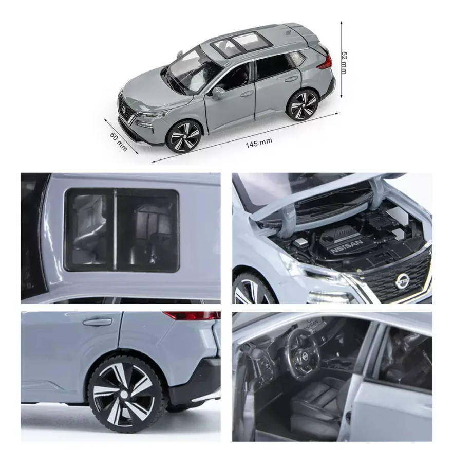 Nissan X-Trail SUV 2023 light grey 1/32 Sinomodel Hojoy NEW+safety-boxed #3214 instant wheels