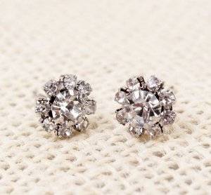 Fashion Jewelry Spherical Crystal Flower Earrings