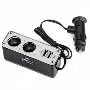 Car Cigarette Lighter Car Charger One Point Two Cigarette Lighter Power Supply with Dual USB