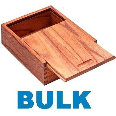 10 Wooden Boxes with Sliding Lids Size 12