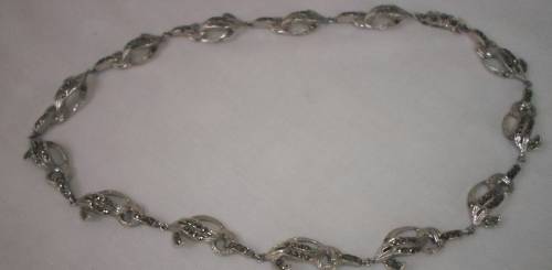 MARCASITE NECKLACE  VINTAGE WITH CLASP 38 CM LENTH