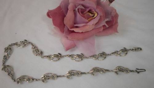 MARCASITE NECKLACE  VINTAGE WITH CLASP 38 CM LENTH