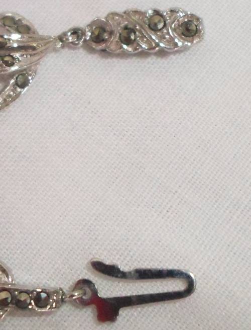 MARCASITE NECKLACE  VINTAGE WITH CLASP 38 CM LENTH