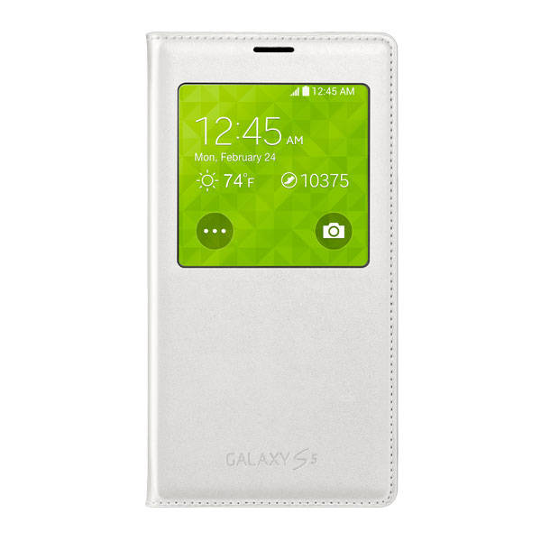 SAMSUNG GALAXY S5 S VIEW COVER - METALLIC WHITE