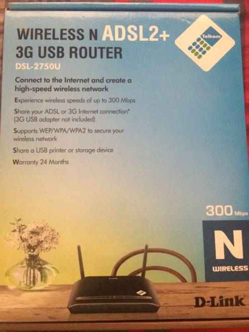 d-link dsl-2750u adsl2+ and 3G usb router