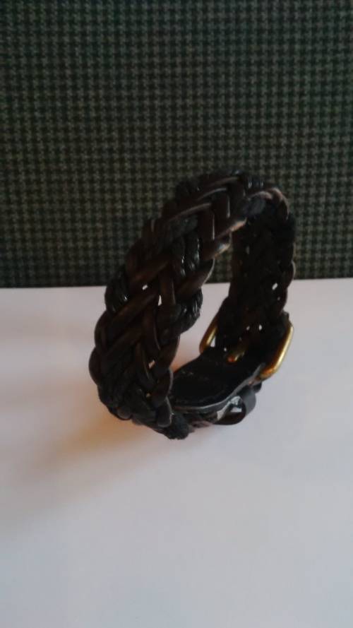 Ladies Cool & Funky Platted Style Leather Wrist Band