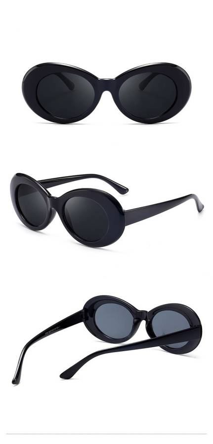 Ladies Cool & Funky Retro  PRADA  Style Sunglasses ( Black )