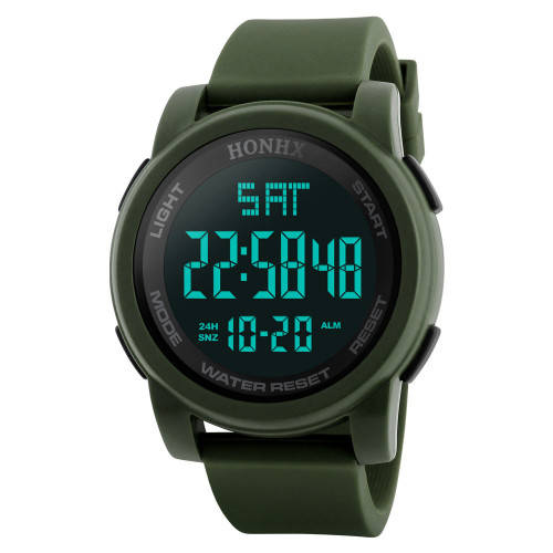 Mens Cool Military Green  "  HONHX "  Sport Watch
