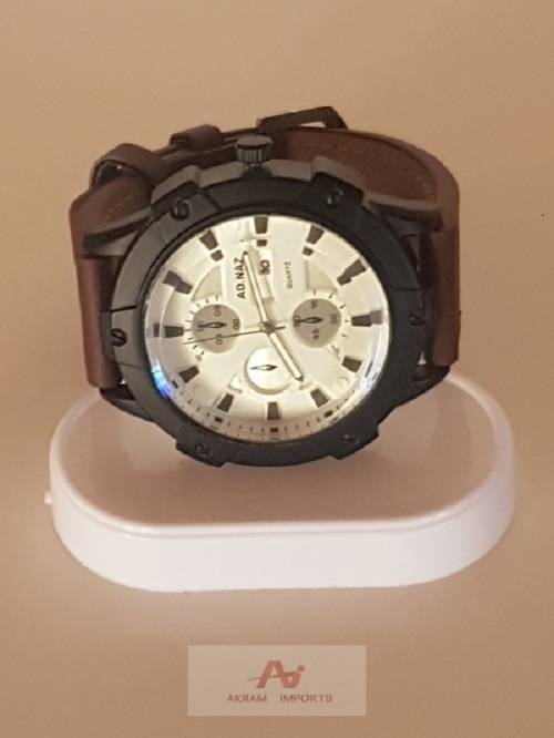 Mens Fashionable & Cool  Military Style Leather Band Watch