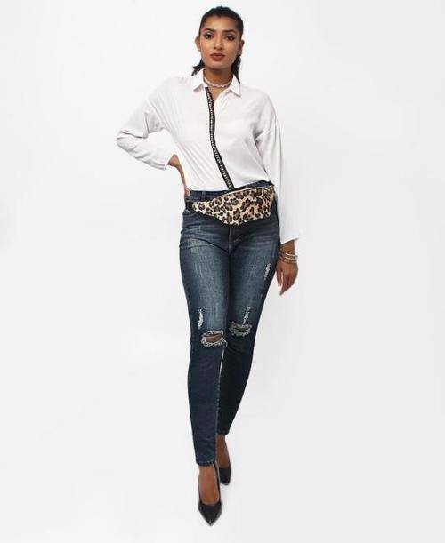 Ladies Stunning and Practical Leopard Print Moon Bag