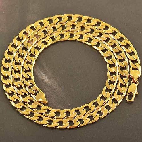 Mens Stunning Heavy 9K Yellow Gold Filled Arab Link Chain  ( 61cm )
