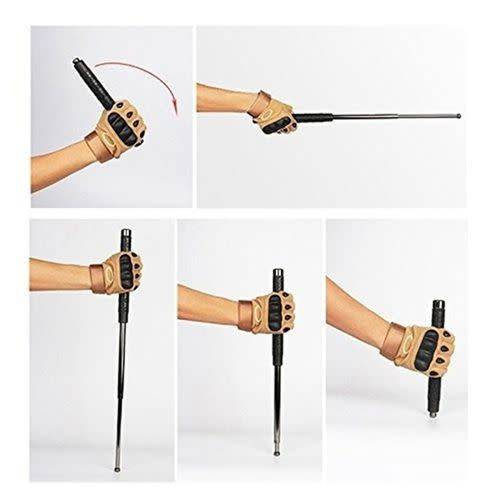 Heavy Duty Professional Titanium Expandable Spring Baton for Self-Defense and Personal Security