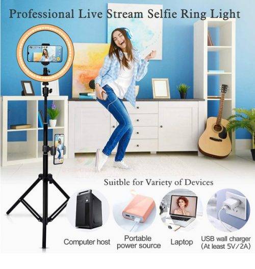 Proffessional  10` Ring Light with 2m Tripod Stand  - 10 Inch ( 26cm )