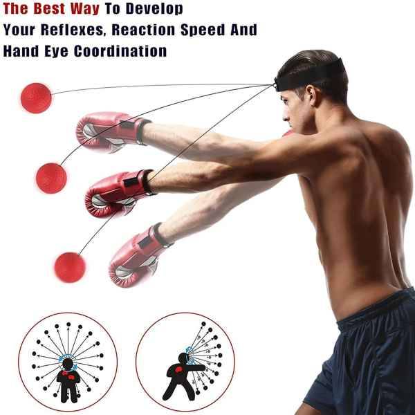 Boxing Headband Ball Precision , Eye Co-ordination & Reflex Training & Workout Equipment