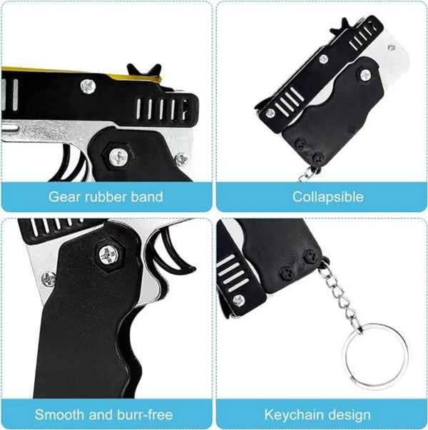 Super Exciting & Entertaining Rubber Band Shooter Gun for Adults & Kids