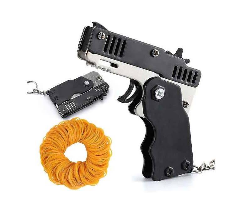 Super Exciting & Entertaining Rubber Band Shooter Gun for Adults & Kids