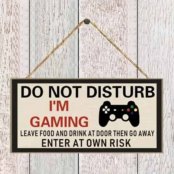 Awesome & Cool Rustic " DO NOT DISTURB.......IM GAMING "  Door Sign