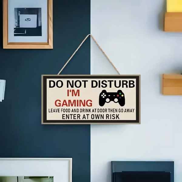 Awesome & Cool Rustic " DO NOT DISTURB.......IM GAMING "  Door Sign