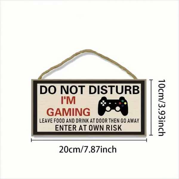 Awesome & Cool Rustic " DO NOT DISTURB.......IM GAMING "  Door Sign