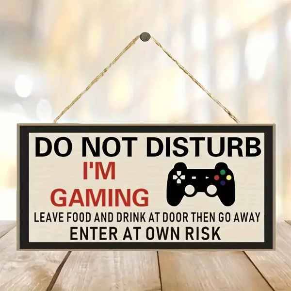 Awesome & Cool Rustic " DO NOT DISTURB.......IM GAMING "  Door Sign