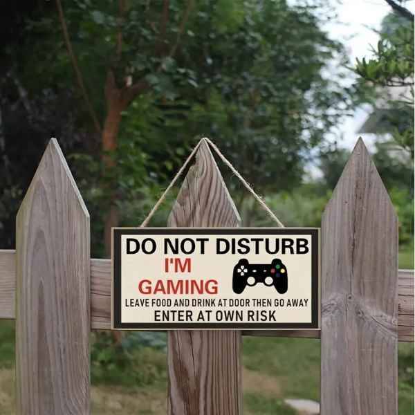 Awesome & Cool Rustic " DO NOT DISTURB.......IM GAMING "  Door Sign