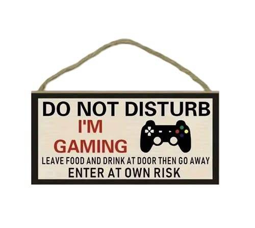 Awesome & Cool Rustic " DO NOT DISTURB.......IM GAMING "  Door Sign