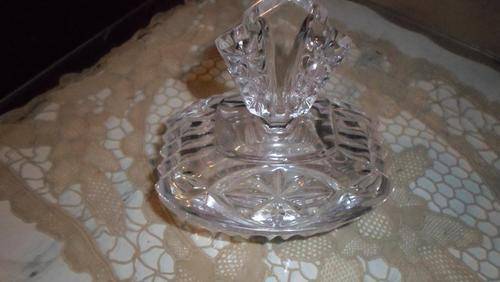 EXQUISITE !!!!! ART NOVA GLASS TRINKET/POWDER BOWL