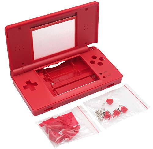 The Nintendo DS Lite Coral features a unique dual-screen clam shell design with top and bottom