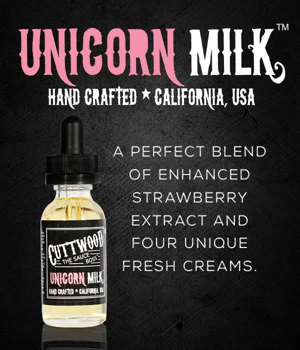 Cuttwood E-liquid/Vape Juice/Smoke Juice - Unicorn Milk 30ml 0mg Clone