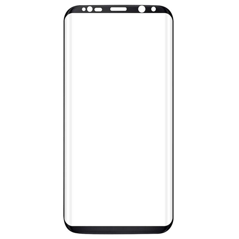 4D Samsung S8 Full Cover 3D Curved Edge to Edge Tempered Glass Screen Protector (Clear & Black)
