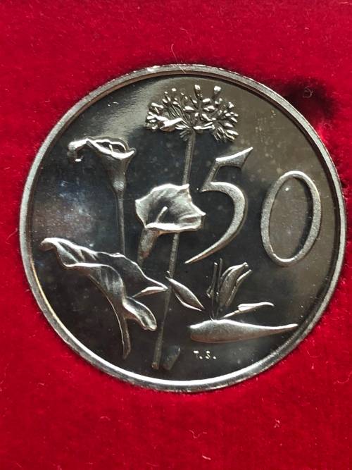 1970 South Africa Partial Proof Coin Set - 50, 20, 10, 5, 2, 1 & 1/2 Cents