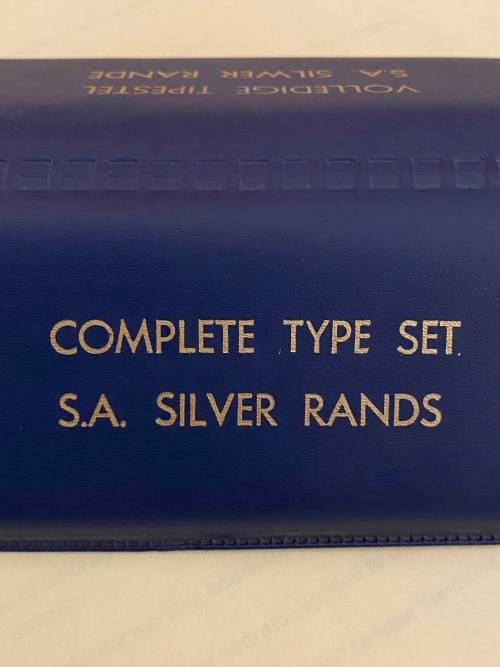 Complete Type Set holder for SOUTH AFRICA SILVER R1s from 1965-1974