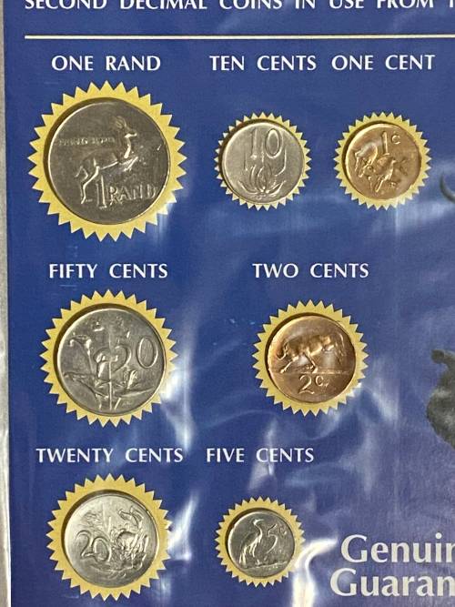 Republic of South Africa Second Decimal Coin Set.
