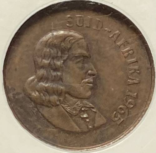 1965 AFRIKAANS 1 Cent. RARE COIN. NGC graded MS63BN