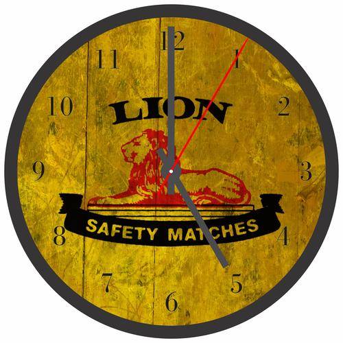 Lion Safety Matches LP Record Clock