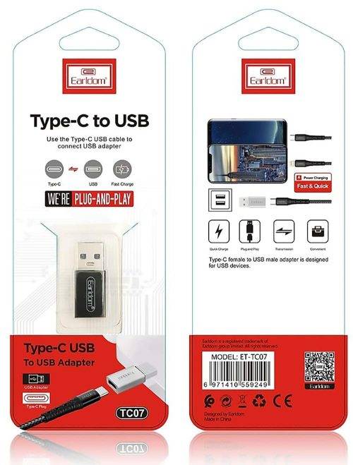 Earldom Type-c to USB - Black